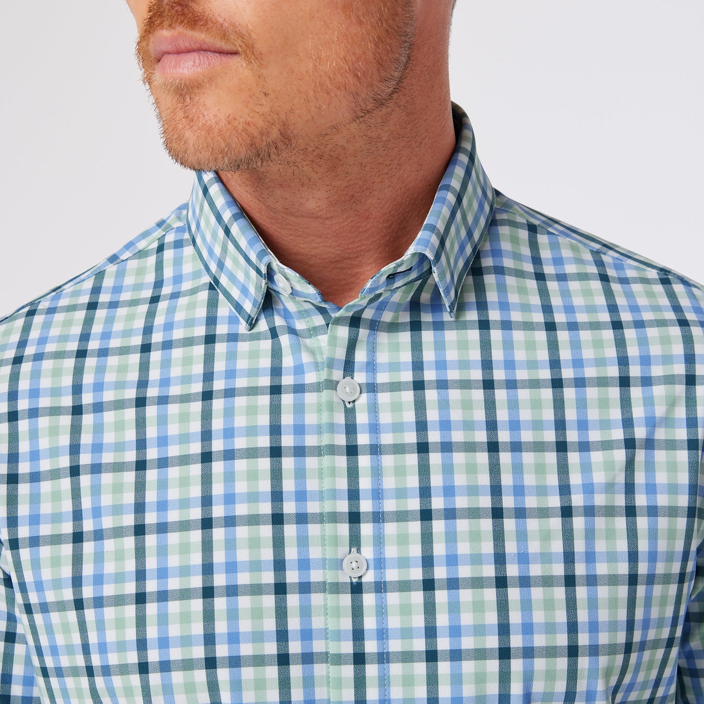 Mizzen + Main - Leeward LS Dress Shirt - Balsam Coastal Plaid