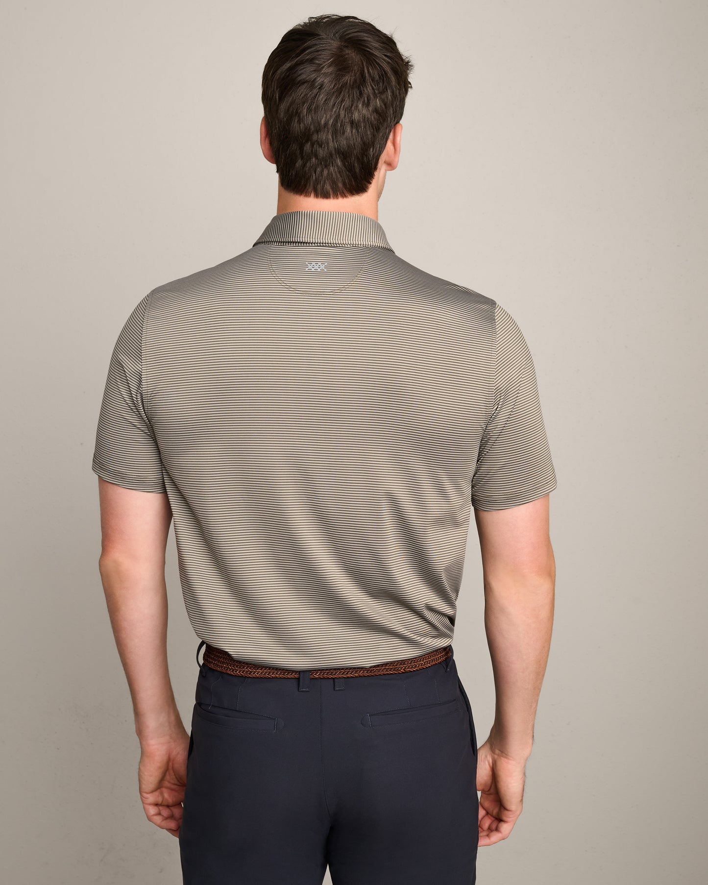 Rhone - Drive Time Polo - Smokey Olive Stripe