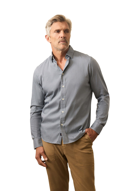 Faherty - The Movement Shirt - Polar Blue Gingham