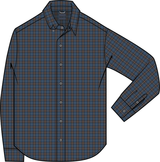 Faherty - The Movement Shirt - Blue Oak Plaid