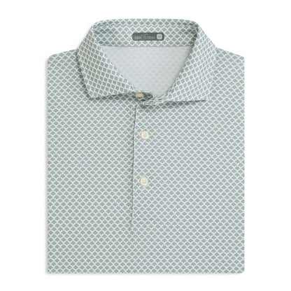 Genteal - Printed Performance Polo - Dessert Green Agave