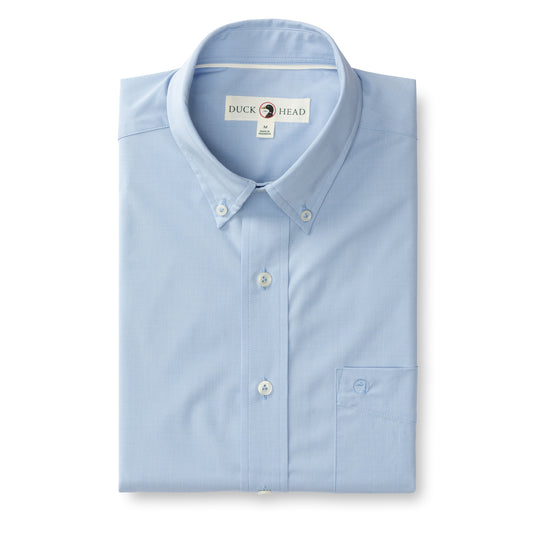 Duckhead - LS Performance Poplin Sport Shirt - Boyce Solid - Light Blue
