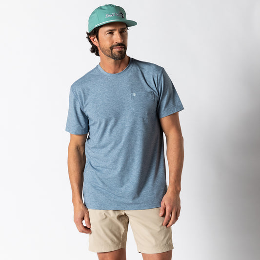 Duckhead - SS Windward Performance T-Shirt - Navy Heather