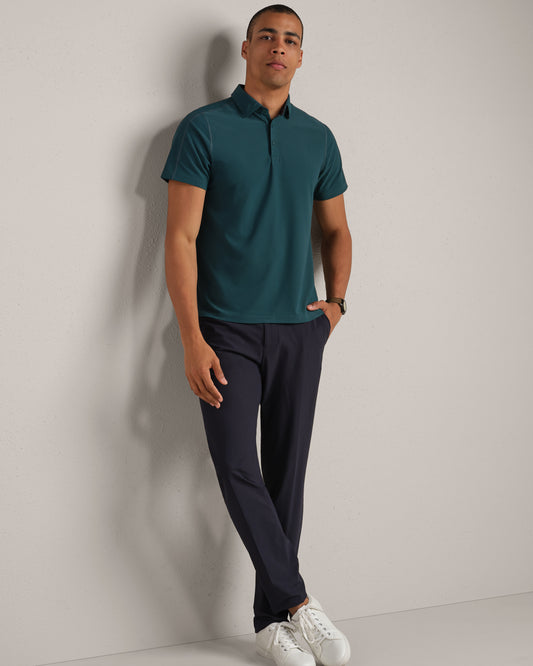 Rhone - Rigatta Pique Polo - Moss Green