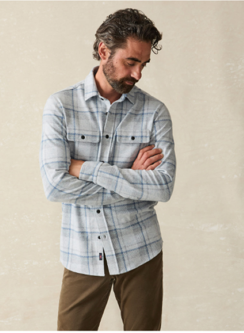 Faherty - Legend Sweater Shirt - Maine Sky Plaid