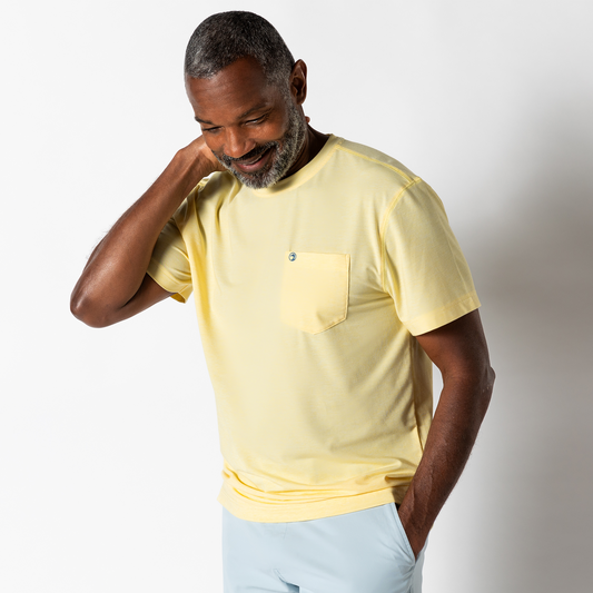 Duckhead - SS Windward Performance T-Shirt - Pale Yellow