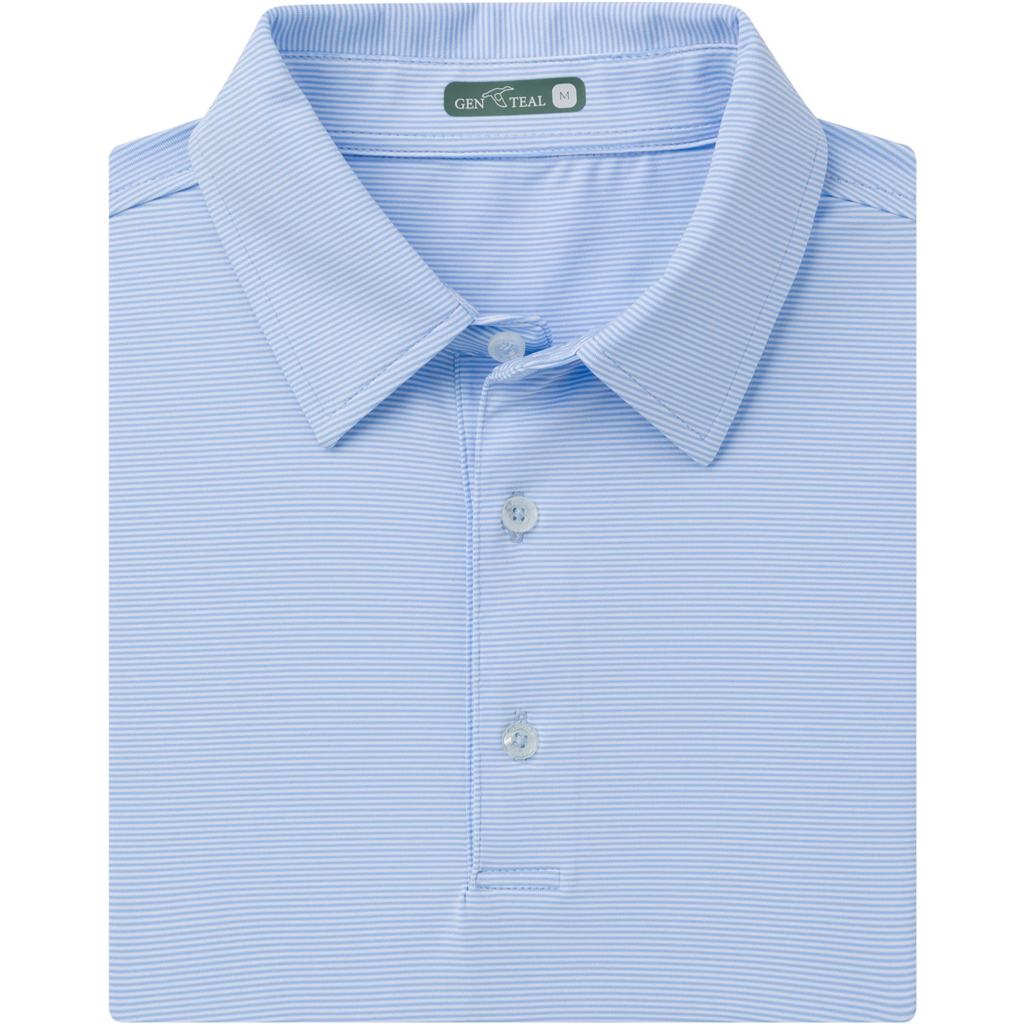 Genteal - Youth Pinstripe Performance Polo - Heritage Blue
