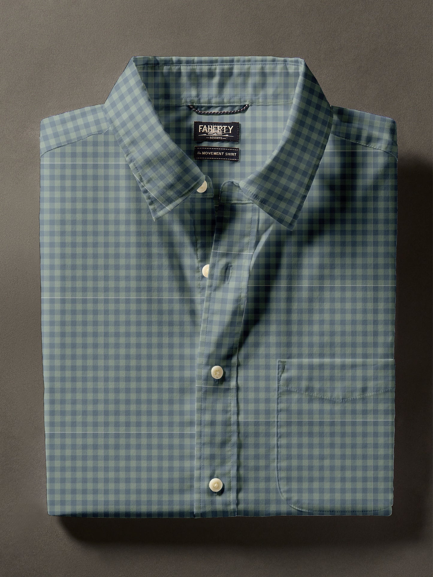 Faherty - The Movement Shirt - Forest Lagoon Check