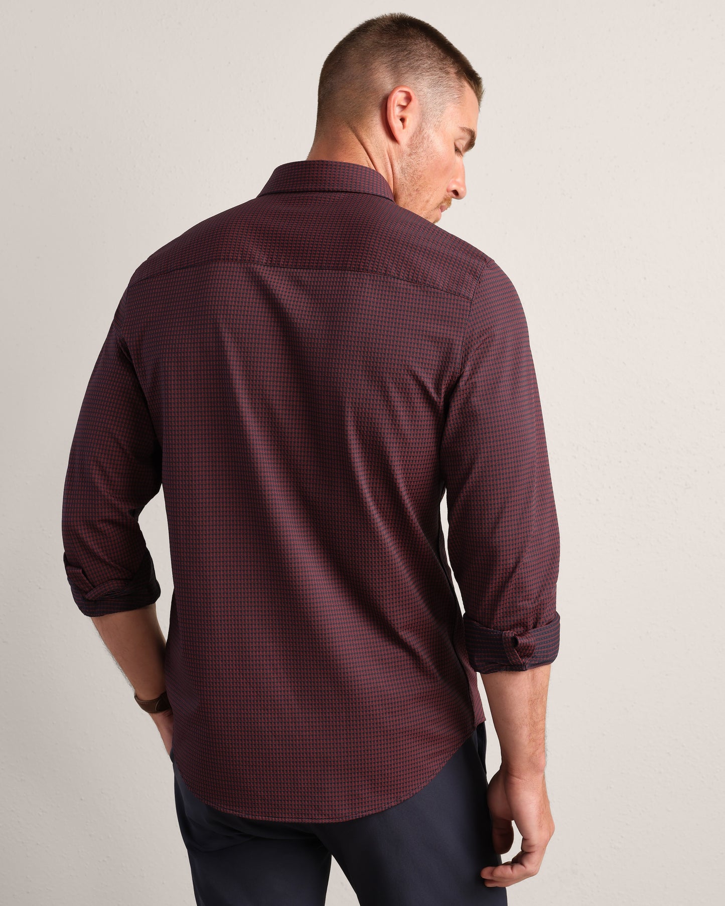 Rhone - Commuter Shirt - Slim Fit - Cinnamon Red Gingham