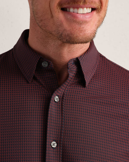 Rhone - Commuter Shirt - Slim Fit - Cinnamon Red Gingham