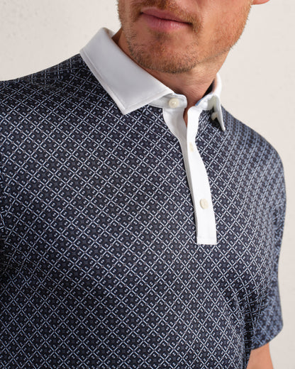 Rhone - Golf Sport Polo - True Navy Circle Geo