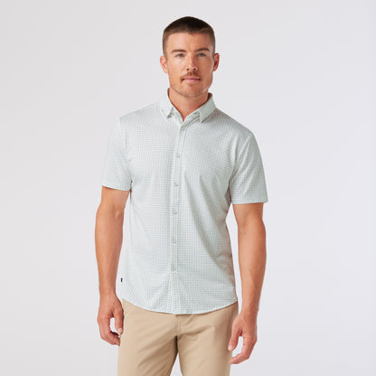 Mizzen + Main - Halyard SS Dress Shirt - Pale Green Pyramid